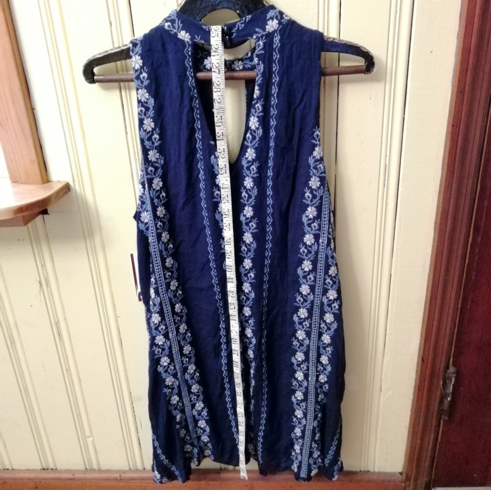 Trixxi Coastal Grandmother Embroidered Lined Swing Jumper Dress, XL - Picture 5 of 8